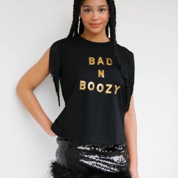NWT Judith March Bad N Boozy Fringe Top - Picture 2 of 2